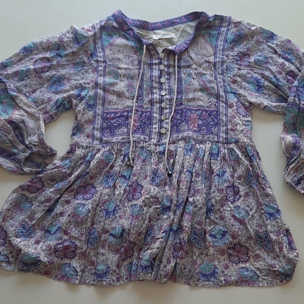 Spell & The Gypsy Poinciana Blouse Lilac Purple Lurex Boho XS - Picture 4 of 14